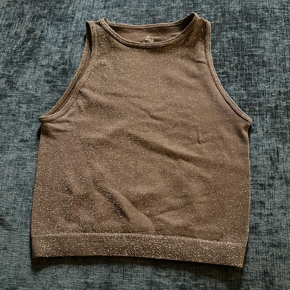 Free People glitter crop top